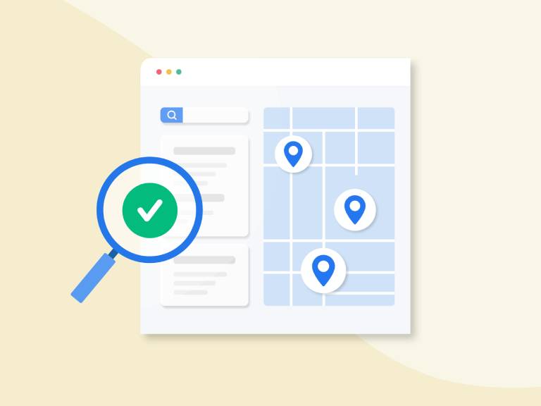 A map with markers representing local businesses, symbolizing the importance of local SEO.